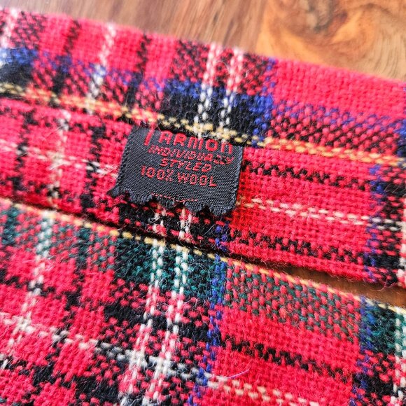 Vintage 50s 60s Tarmon Square End 100% Wool Tie - Picture 3 of 3